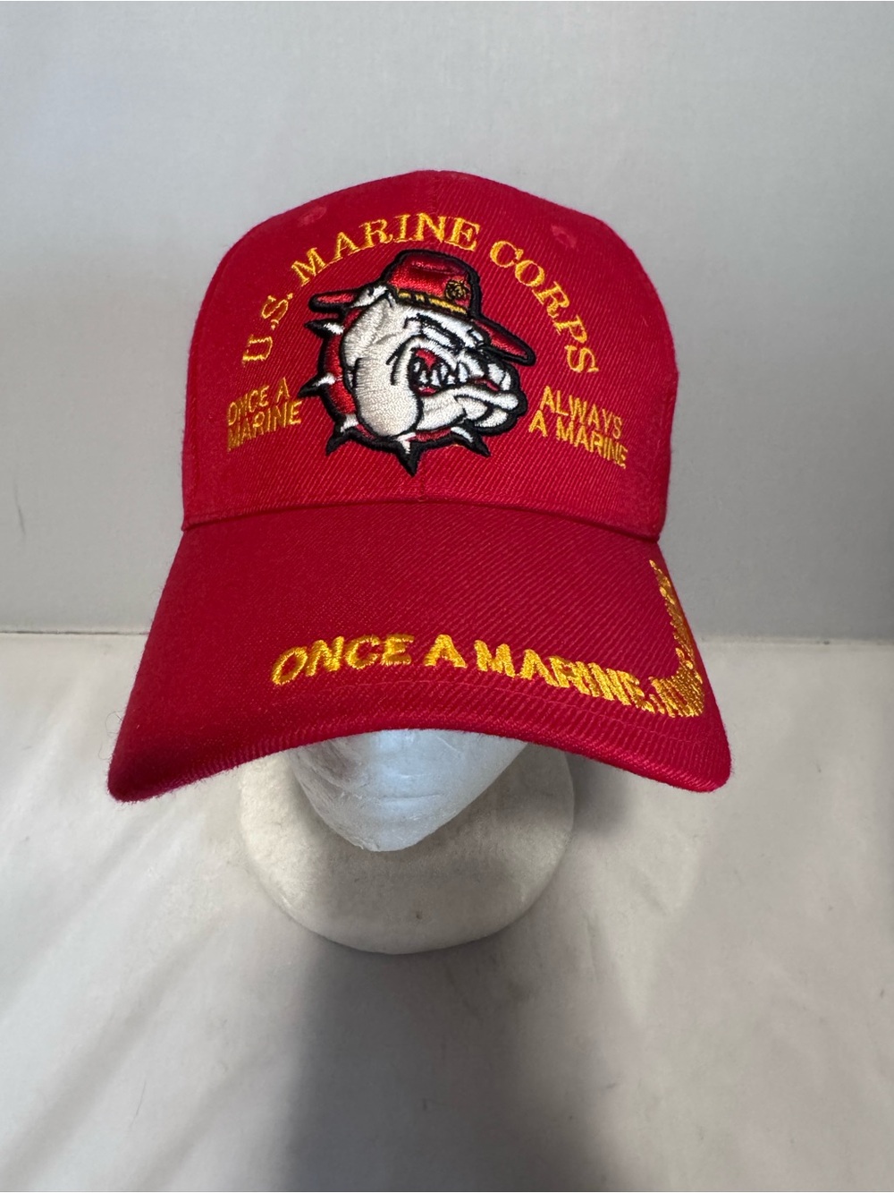 US Marines Hat Chesty Once a Marine Always a Marine Curved Brim Adj. hook & loop